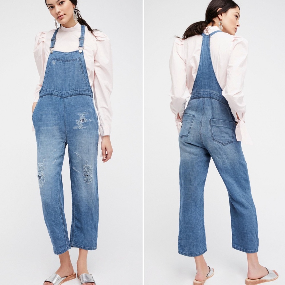 Free People Destructive One Piece Overalls (S)